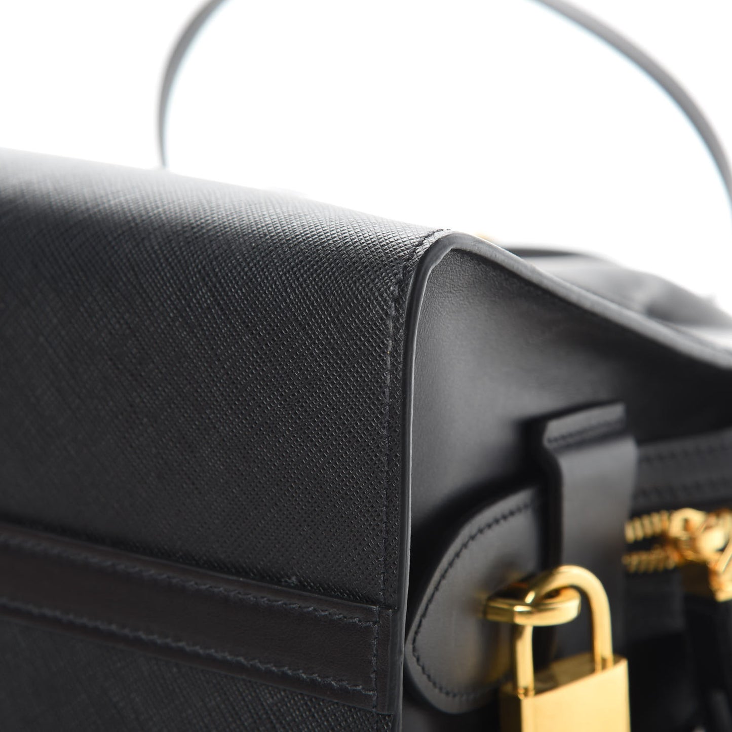 Saffiano City Calfskin Small Esplanade Tote Black