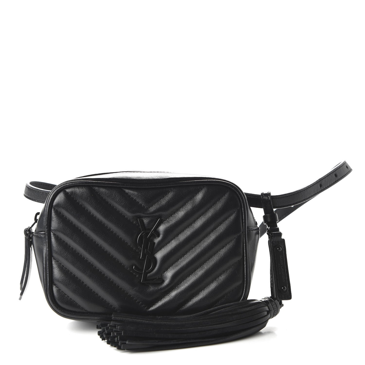 Saint Laurent Calfskin Matelasse Monogram Lou Belt Bag Black 1 of 10