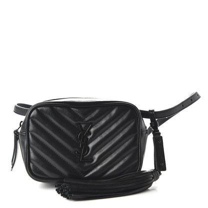 Saint Laurent Calfskin Matelasse Monogram Lou Belt Bag Black 1 of 10