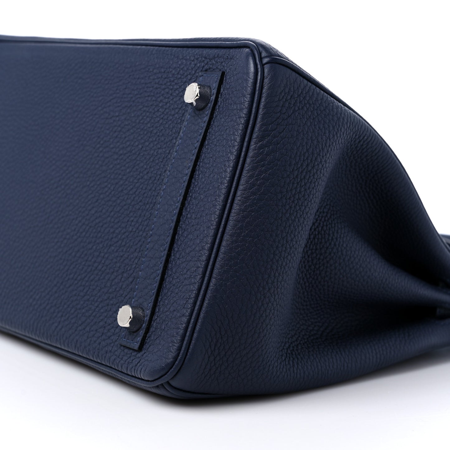 Togo Birkin Verso 30 Bleu Nuit Orange Poppy