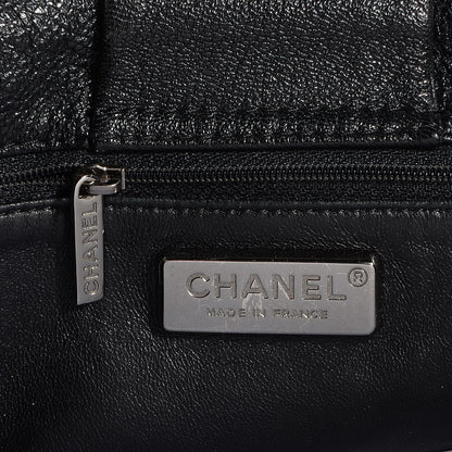 Chanel Metallic Goatskin Luxe Ligne Flap Bag Black 6 of 7