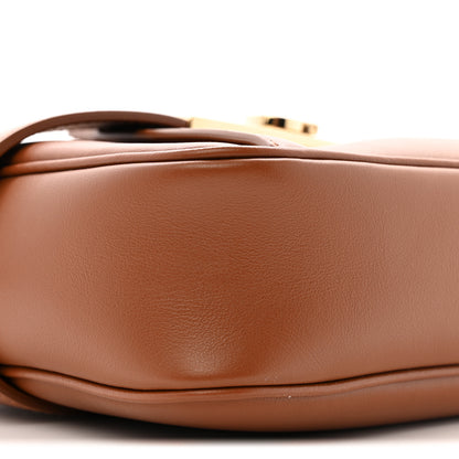 Salvatore Ferragamo Calfskin Gancio Small Archive Camera Case Natural Brown 8 of 10
