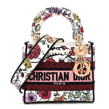 Christian Dior Canvas Florilegio Embroidered Mini Lady D-Lite White Multicolor 1 of 10