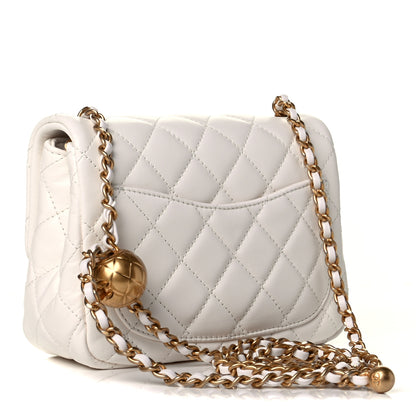 Chanel Lambskin Quilted Mini Pearl Crush Flap White 2 of 5
