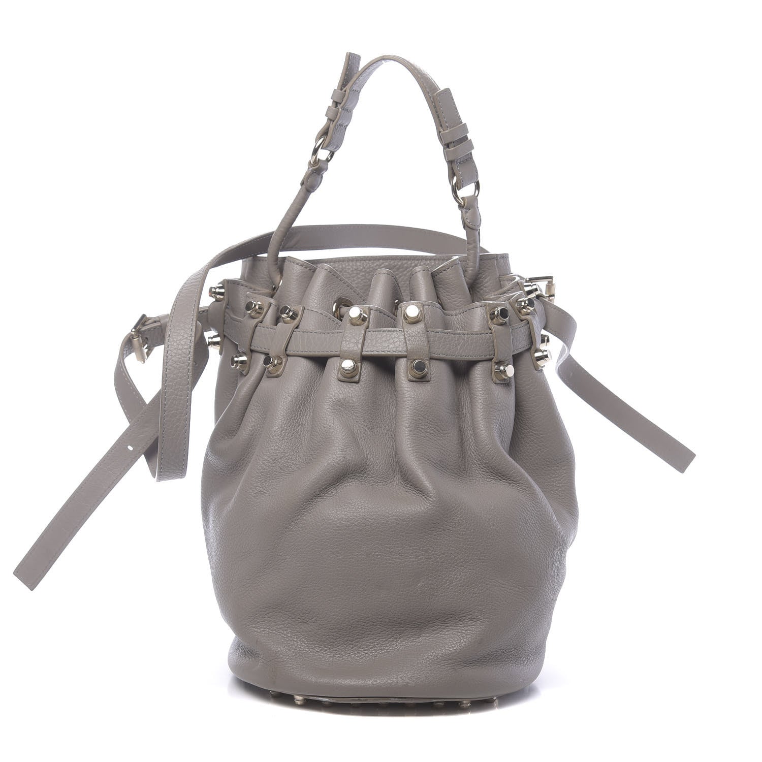 Alexander Wang Pebbled Lambskin Diego Bucket Bag Oyster Pale Gold Hardware 1 of 10