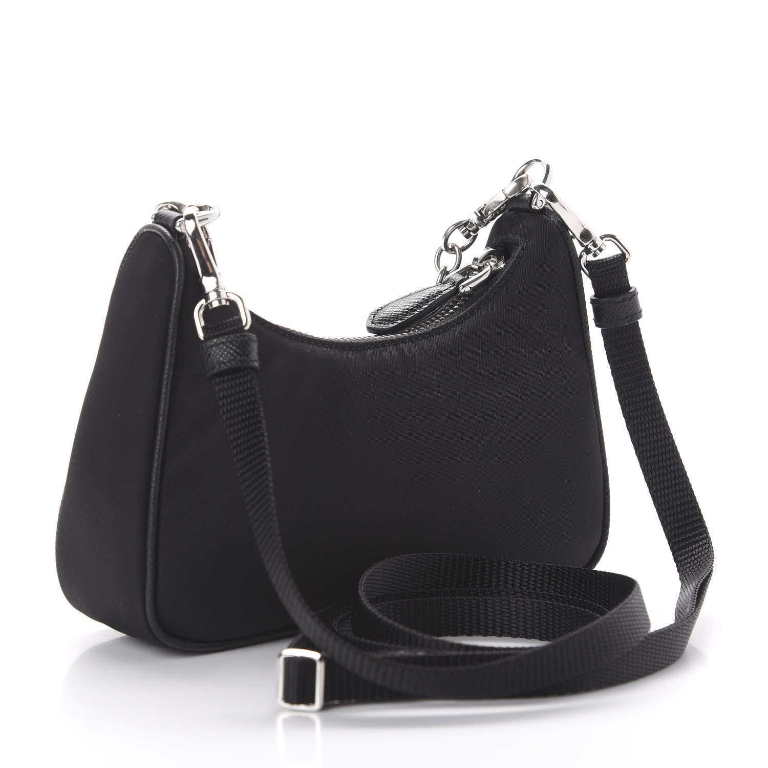 Prada Tessuto Nylon Mini Re-Edition 2000 Shoulder Bag Black 3 of 10