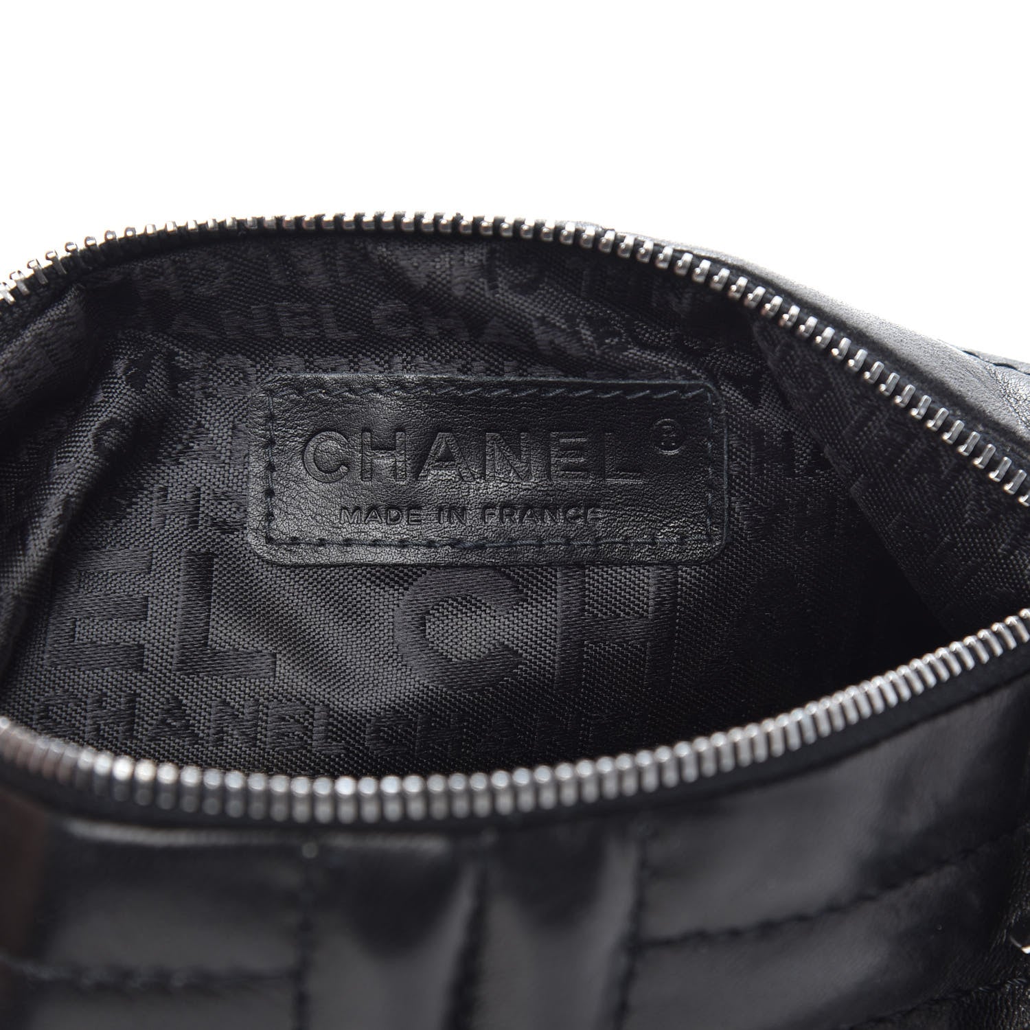 Chanel Lambskin Horizontal Quilt Pochette Black 6 of 10