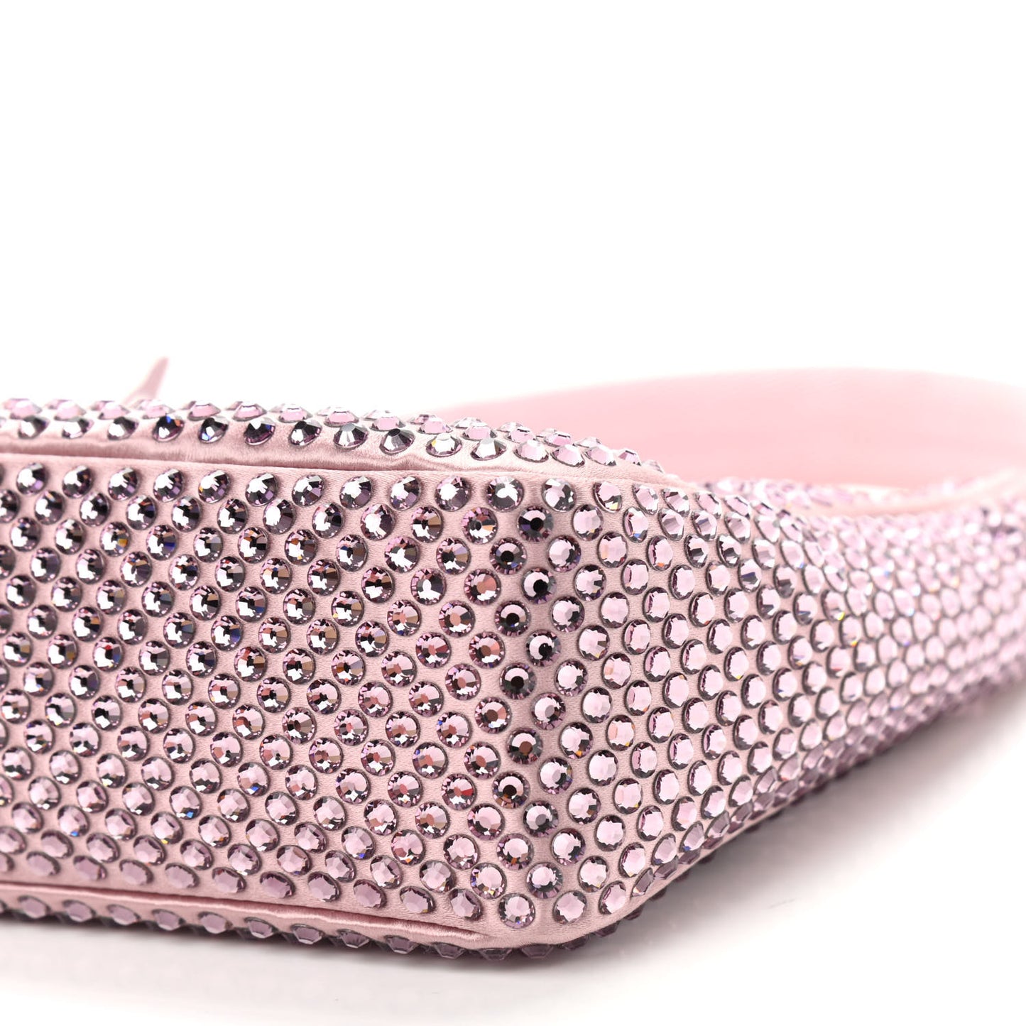 Satin Crystal Mini Re-Edition 2000 Bag Alabastro
