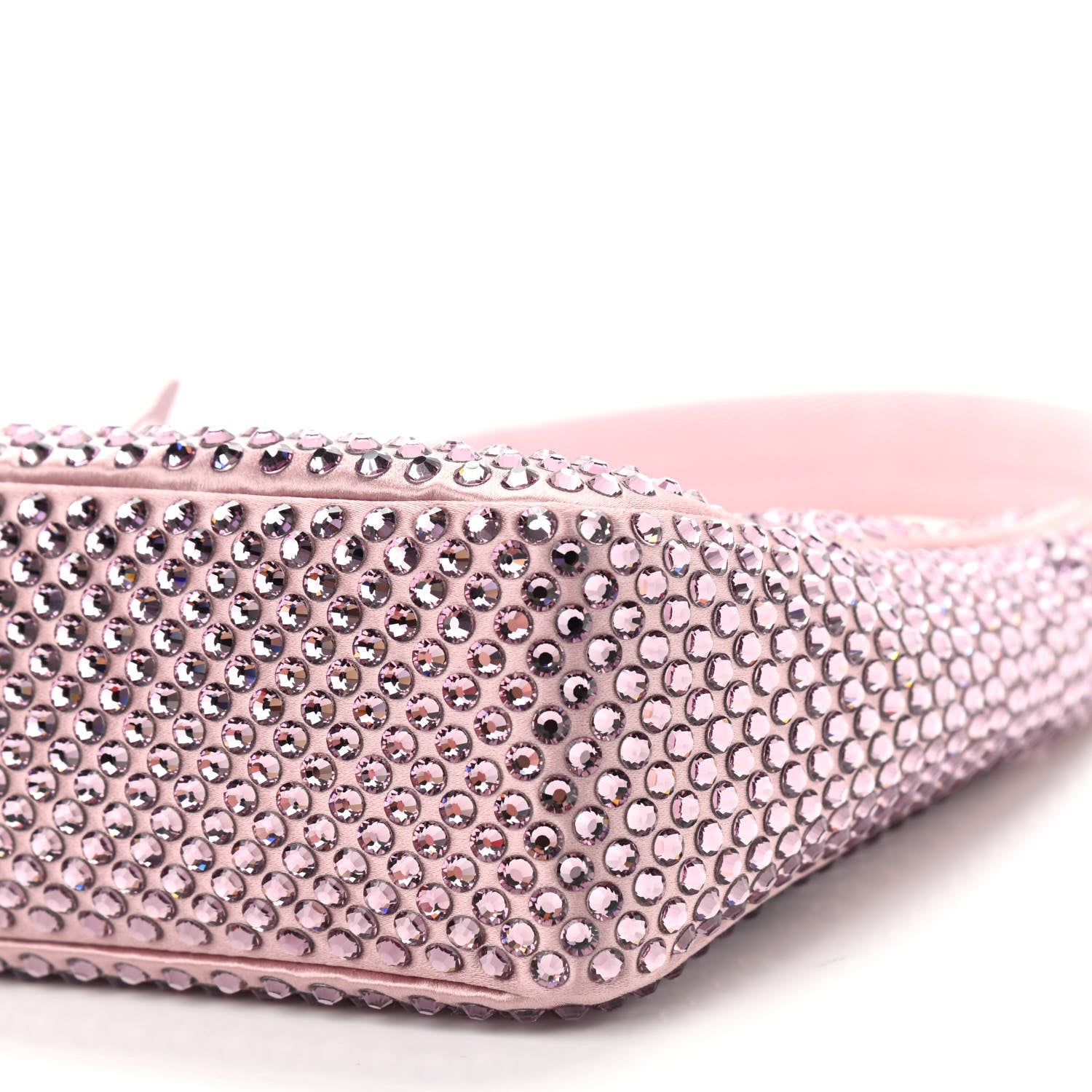 Prada Satin Crystal Mini Re-Edition 2000 Bag Alabastro 9 of 9