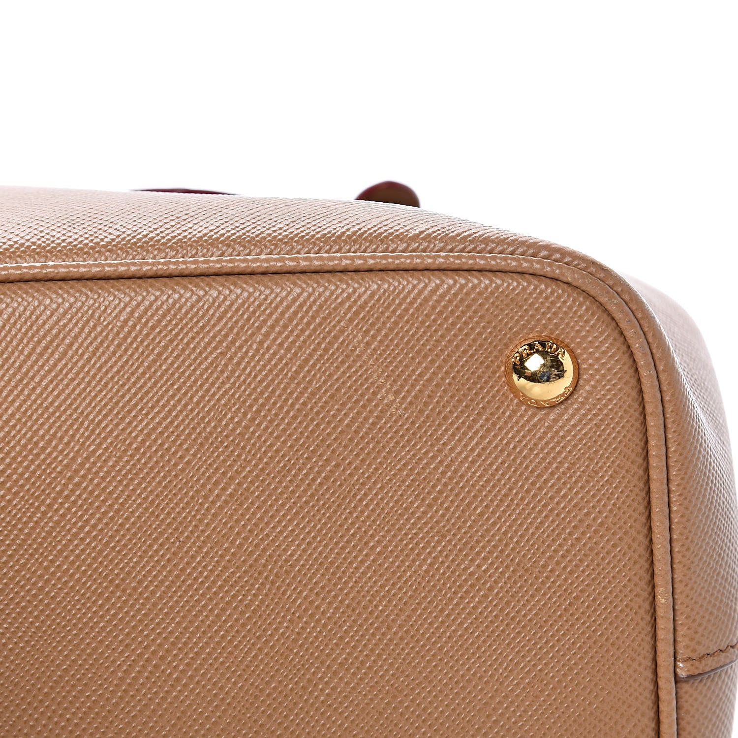 Prada Saffiano Cuir Buckle Tote Caramel 10 of 14