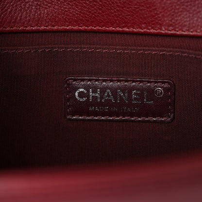 Chanel Calfskin Double Stitch Medium Boy Flap Burgundy 6 of 14