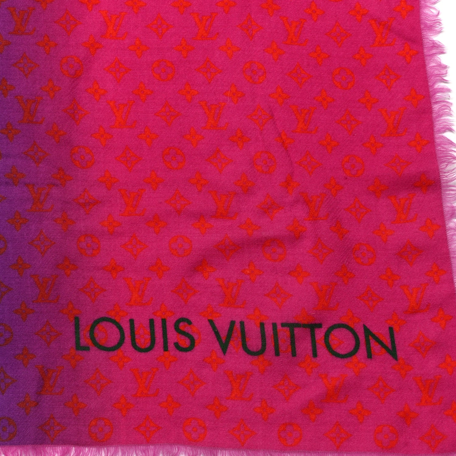 Louis Vuitton Wool Monogram Telling Stole Rose Pop 2 of 6