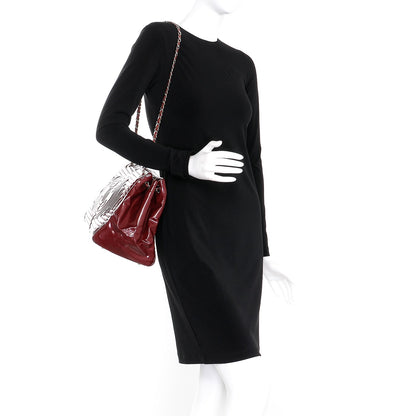 Chanel Vinyl Coco Ming Tote Burgundy 2 of 12