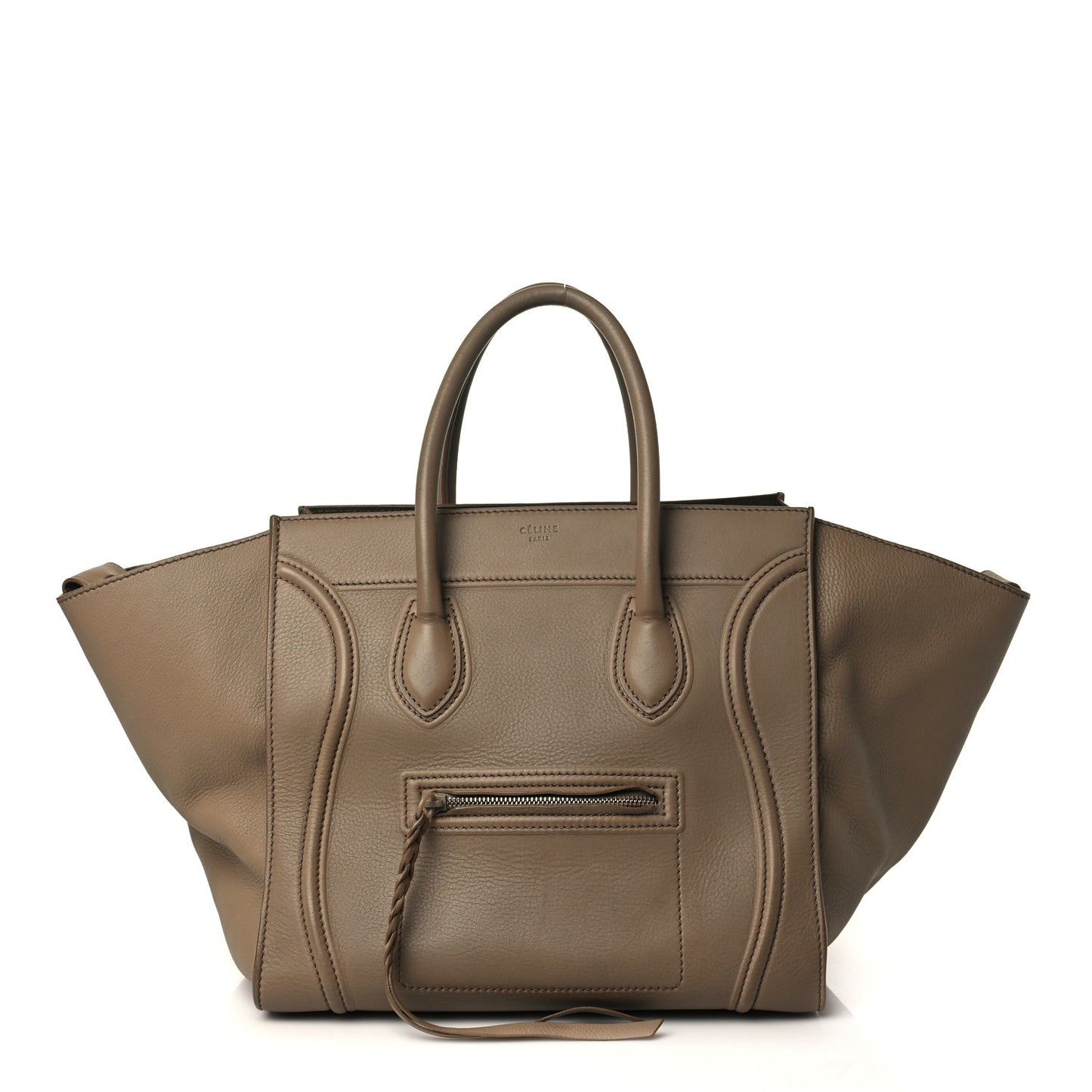 Supple Calfskin Medium Phantom Luggage Beige