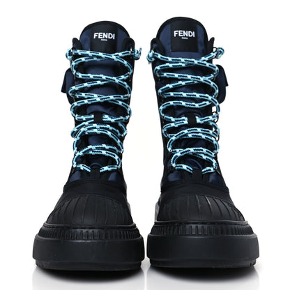 Fendi Nylon Domino 50mm Biker Boots 39 Eddie Black 2 of 8