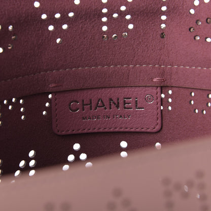 Chanel Calfskin Tweed Eyelet Flap Bag Pink 8 of 9
