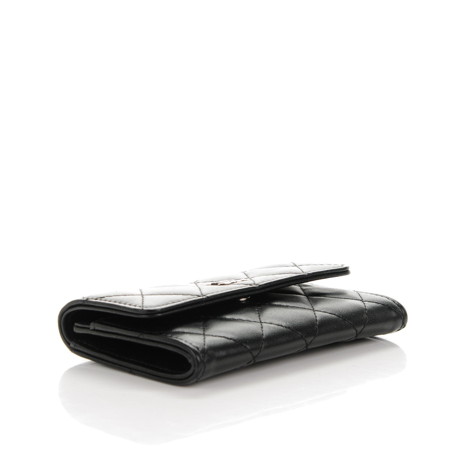 Chanel Lambskin Quilted Flap Card Holder Black 4 of 8