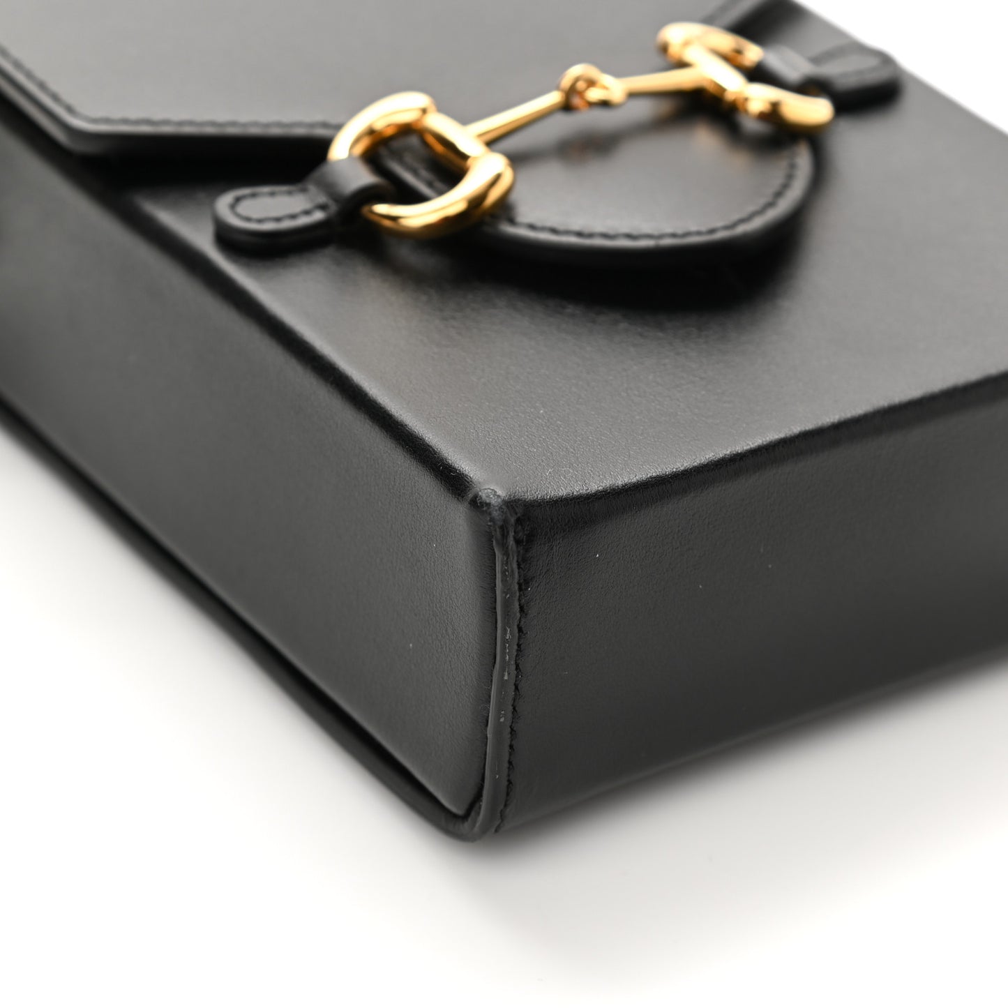 Boarded Plutone Calfskin Mini Horsebit 1955 Crossbody Bag Black