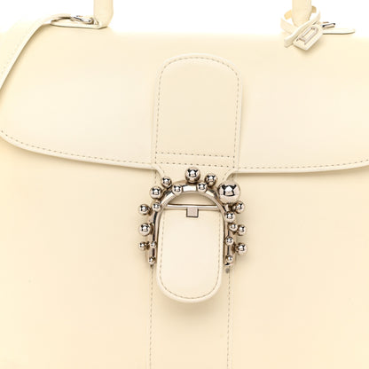 Delvaux Box Calfskin Studded MM Brillant Satchel Ivory 8 of 12