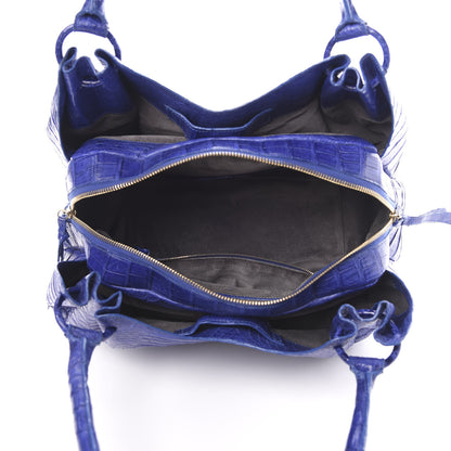Nancy Gonzalez Crocodile Hobo Blue 5 of 15
