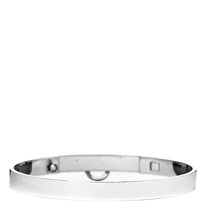 Hermes 18K White Gold Pave Diamond PM Collier De Chien Bracelet ST 2 of 5
