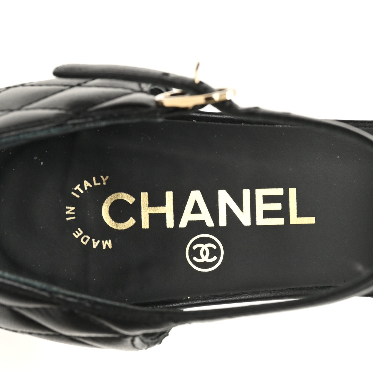 Chanel Lambskin Quilted Cap Toe Mary Jane Pumps 39.5 Black 8 of 10
