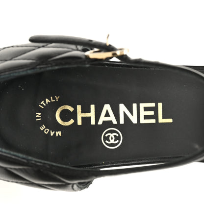 Chanel Lambskin Quilted Cap Toe Mary Jane Pumps 39.5 Black 8 of 10
