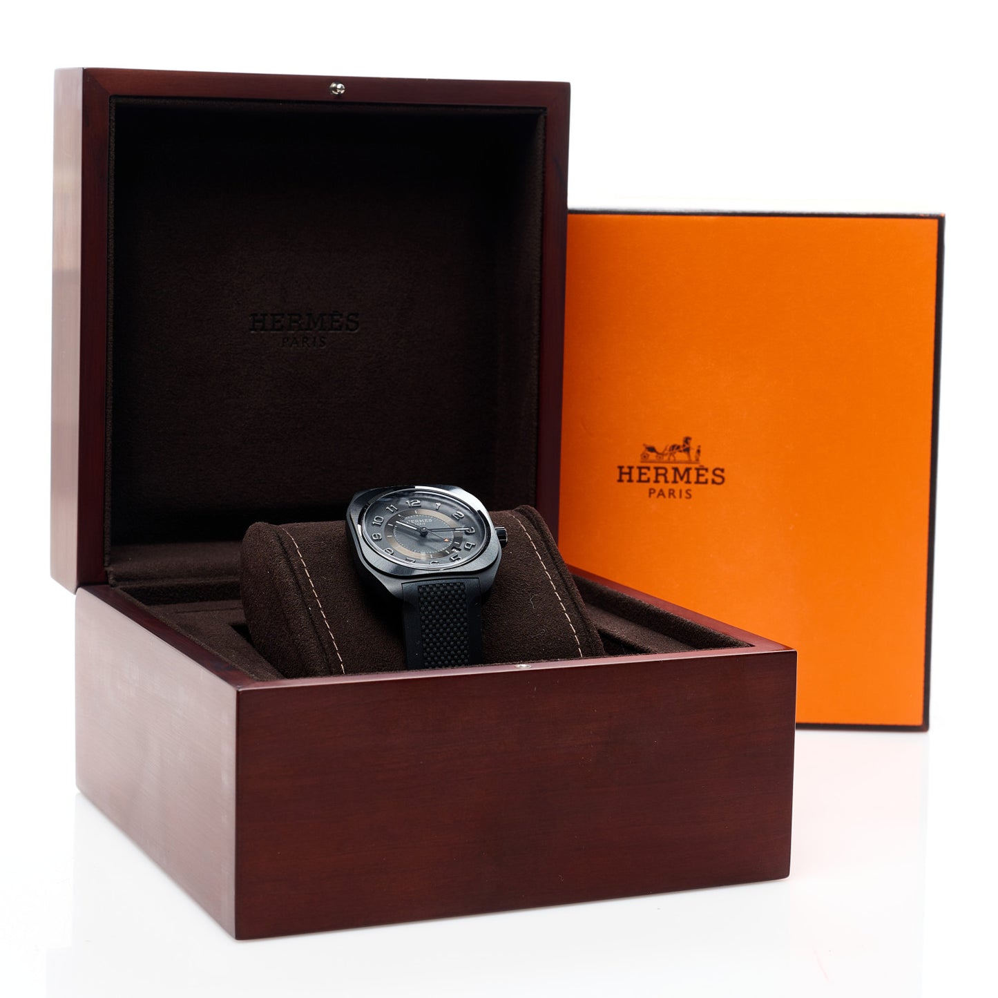 DLC Coated Titanium Rubber 39mm H08 Automatic Watch Noir