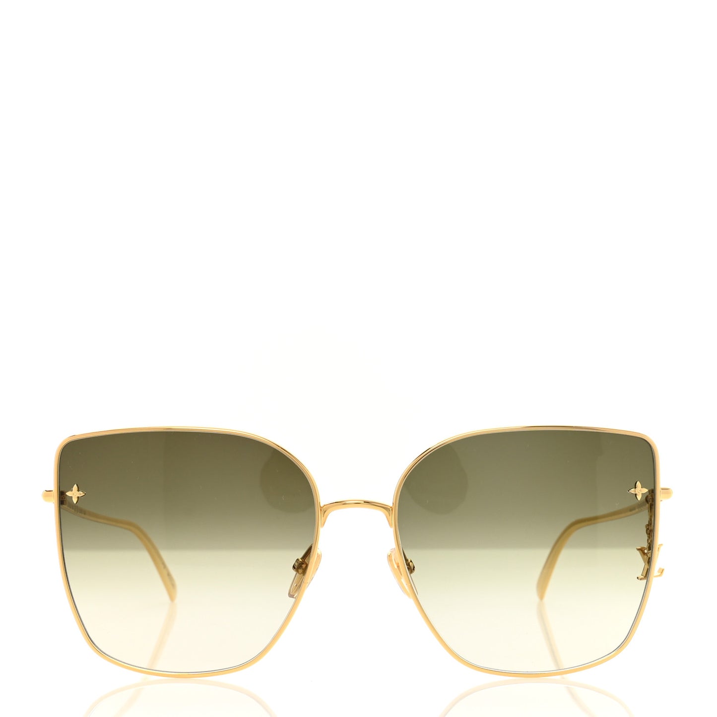 Metal LV Charm Cat Eye Sunglasses Z1720U Gold