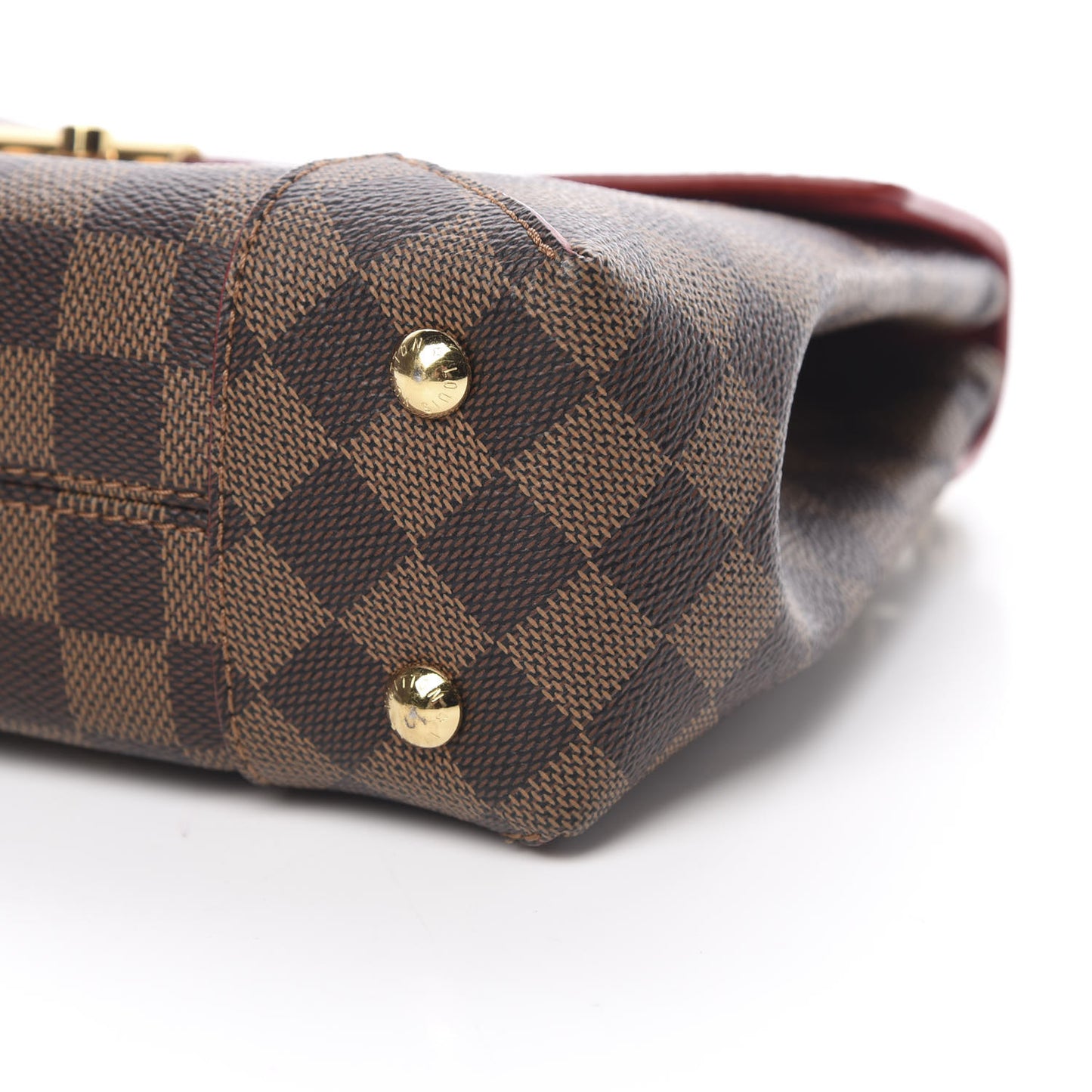 Damier Ebene Caissa Clutch Cherry