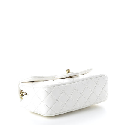 Chanel Lambskin Quilted Mini Rectangular Pearl Crush Flap White 4 of 10