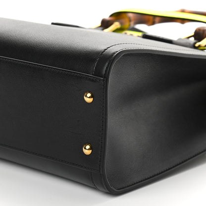 Gucci Calfskin Small Diana Tote Bag Black Yellow Fluo 9 of 9