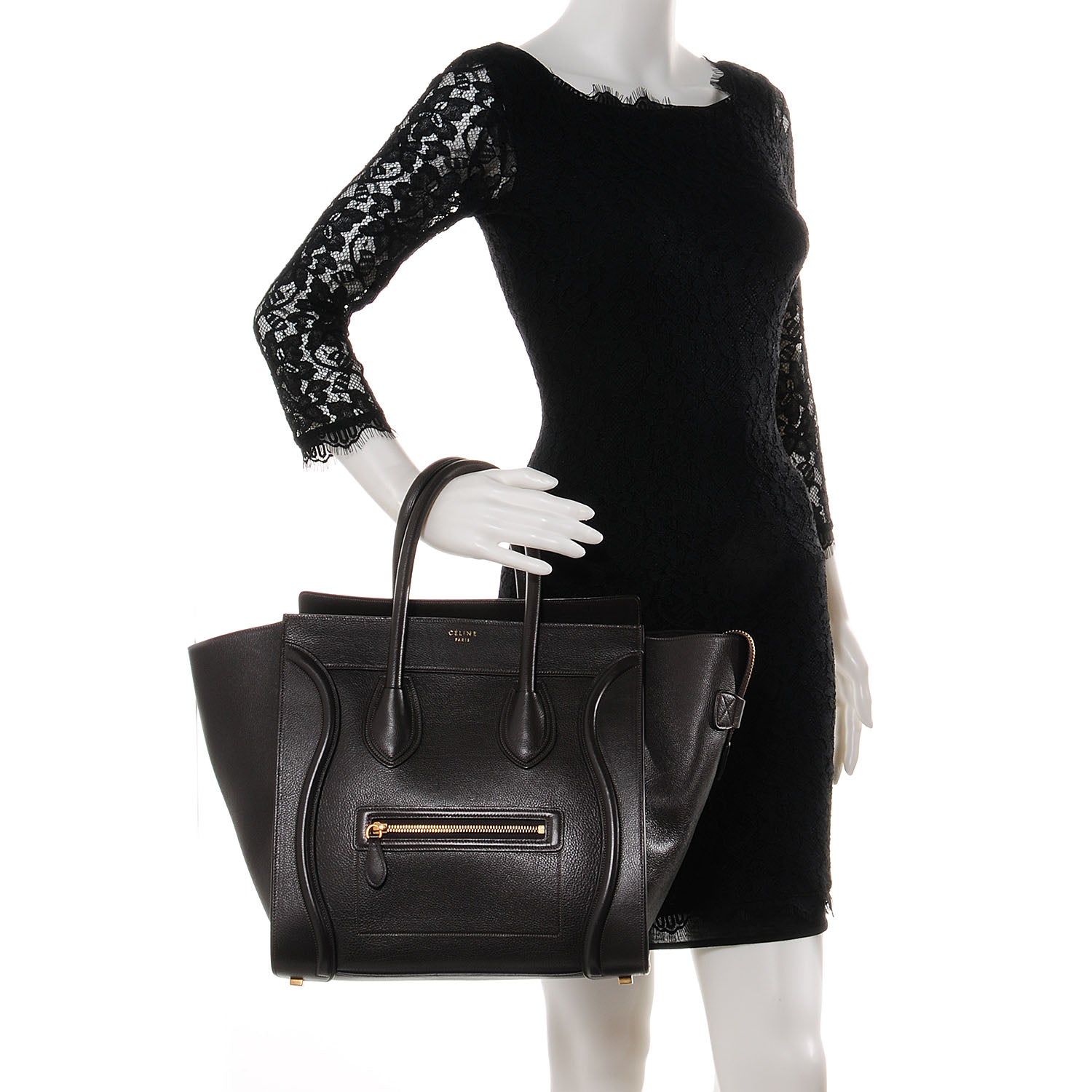 Celine Baby Calfskin Mini Luggage Anthracite 2 of 8