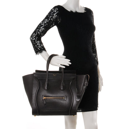 Celine Baby Calfskin Mini Luggage Anthracite 2 of 8