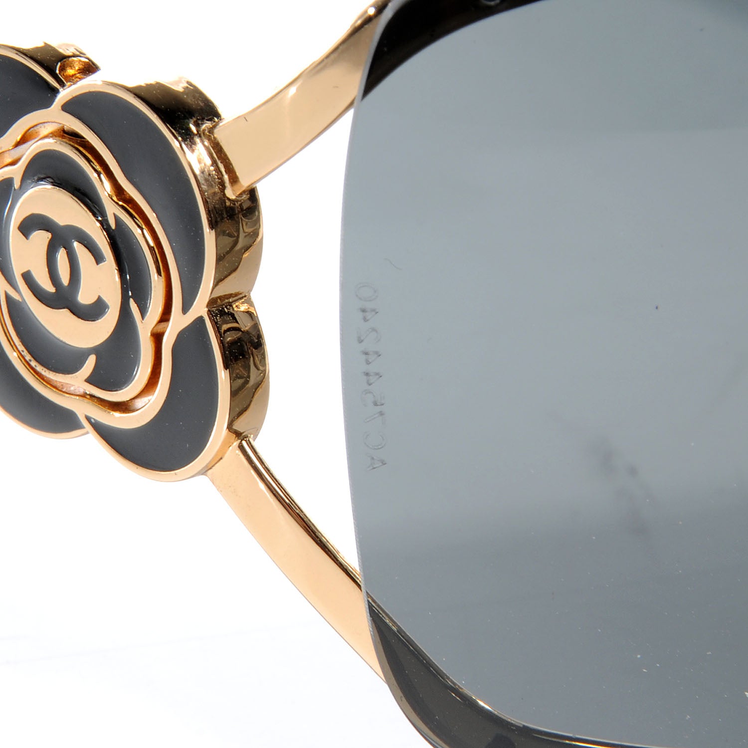 Louis Vuitton CHANEL Camellia CC Sunglasses 4164 Black 6 of 6