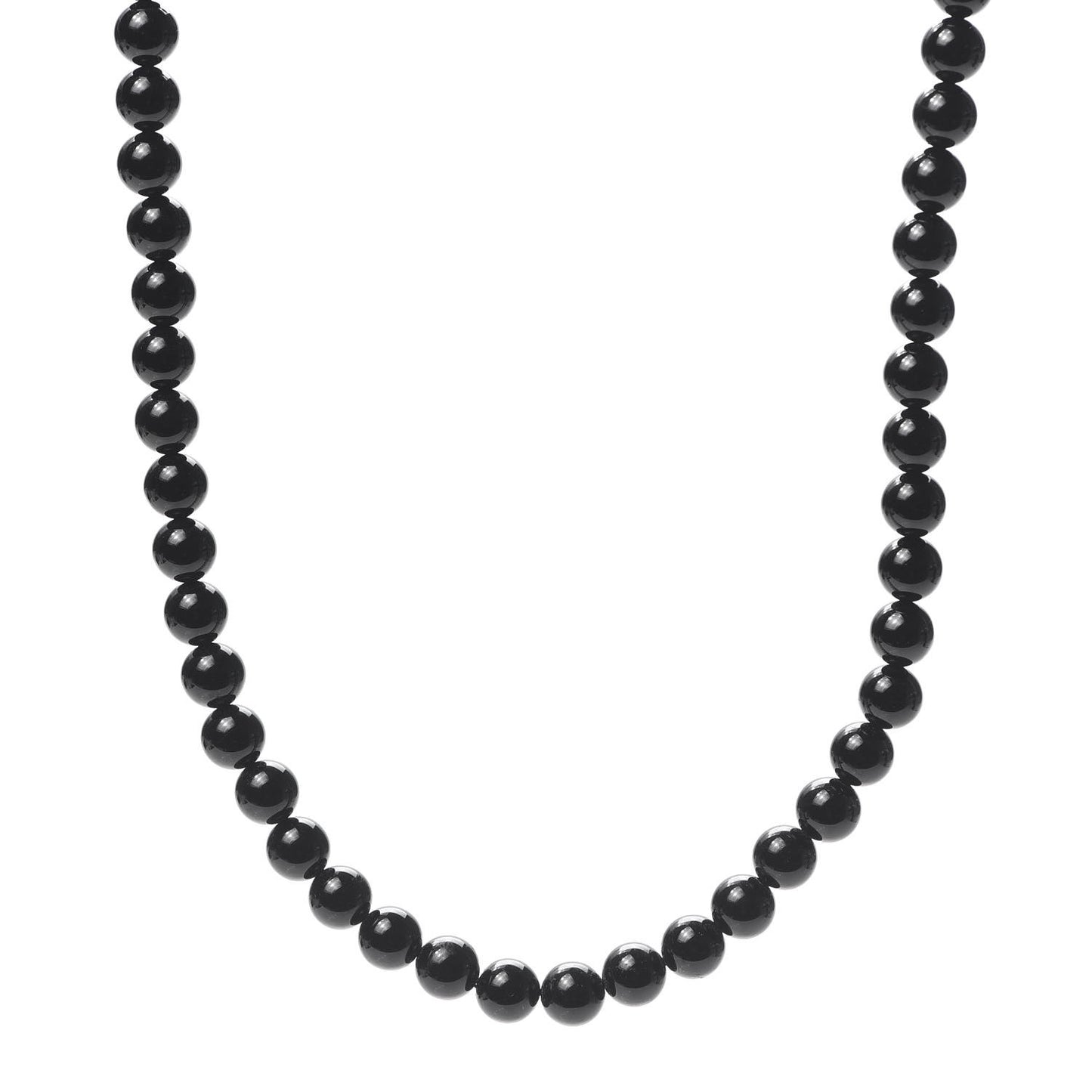 Sterling Silver Black Onyx Bead Toggle Necklace