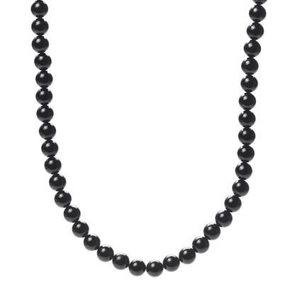 Tiffany Sterling Silver Black Onyx Bead Toggle Necklace 1 of 5