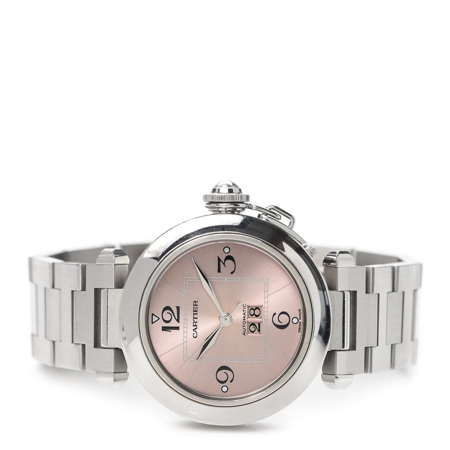 Stainless Steel 35mm Pasha C Big Date Automatic Watch Pink