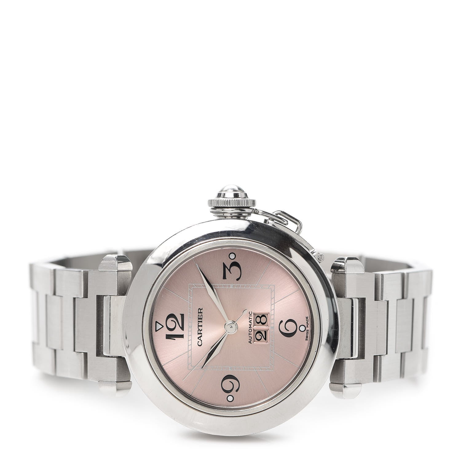 Cartier Stainless Steel 35mm Pasha C Big Date Automatic Watch Pink 2 of 5