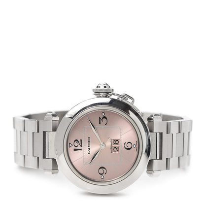 Cartier Stainless Steel 35mm Pasha C Big Date Automatic Watch Pink 2 of 5