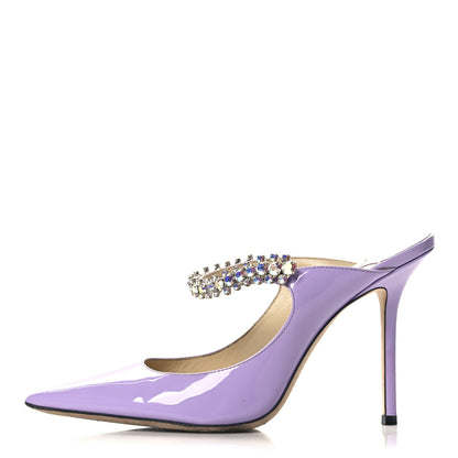 Jimmy Choo Patent Crystal Bing 100 Pumps 38.5 Wisteria 1 of 8