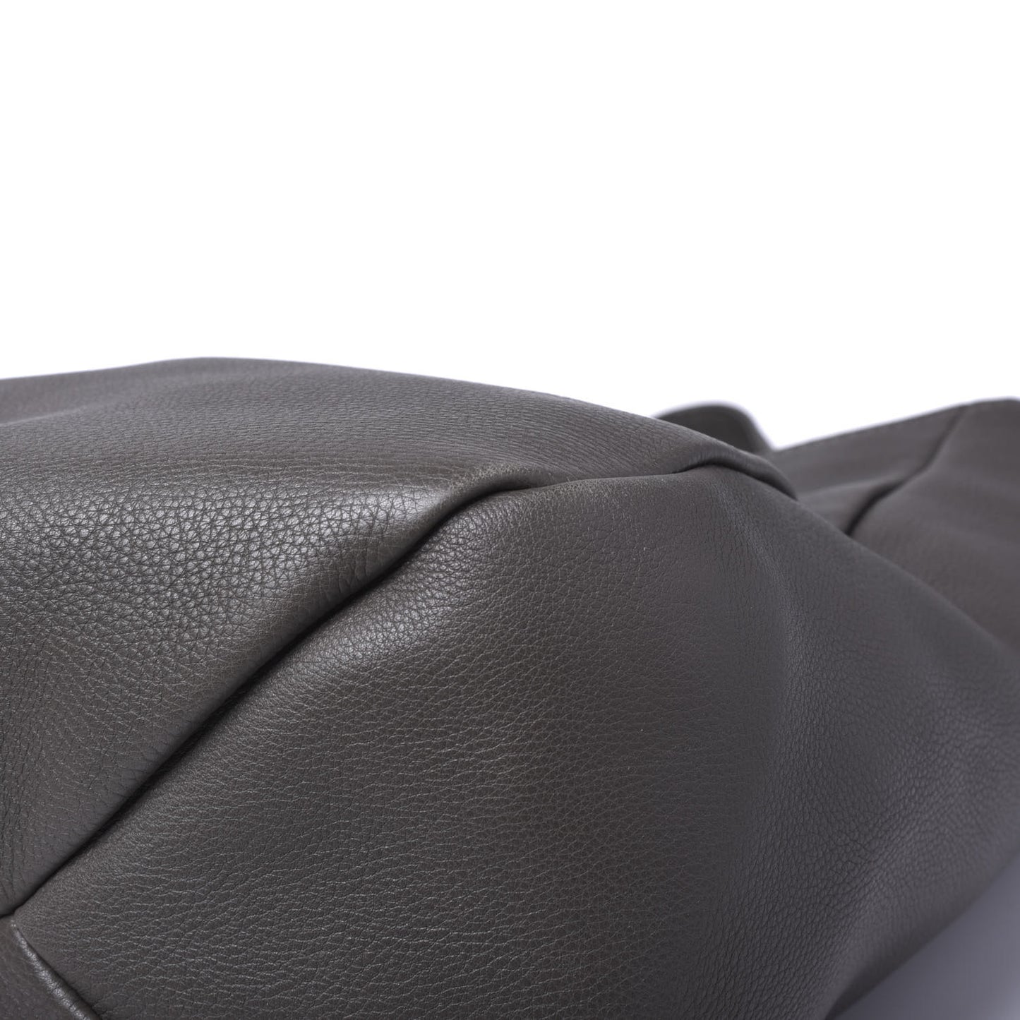 Pebbled Calfskin Shoulder Bag Grey