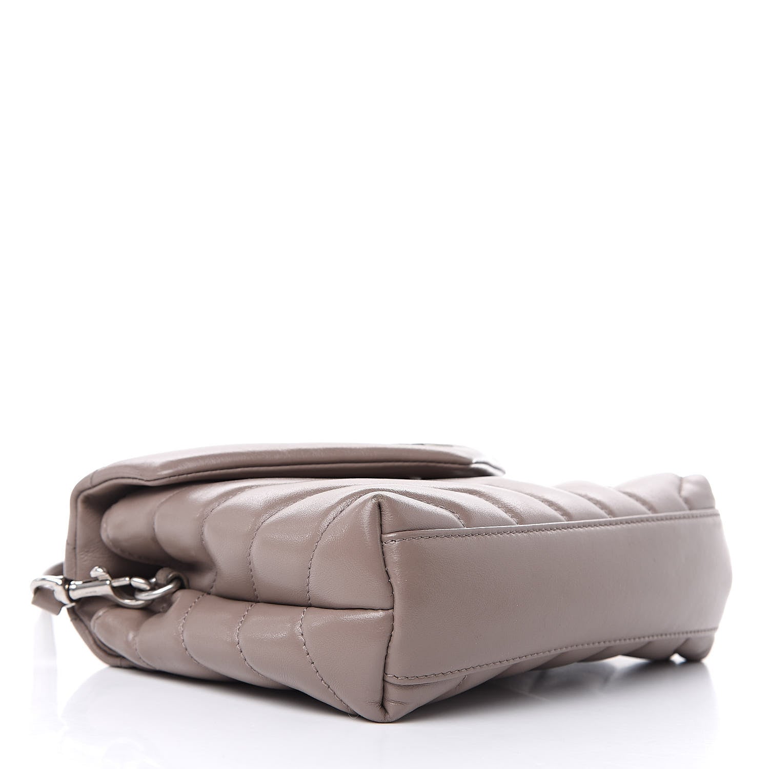 Saint Laurent Calfskin Y Quilted Toy Loulou Monogram Satchel Nude Powder 4 of 12