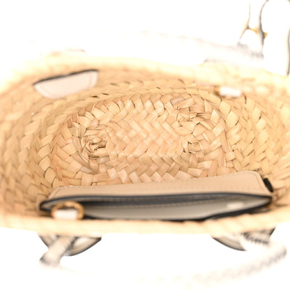 Miu Miu Palmetto Logo Tote Basket Natural White 5 of 10