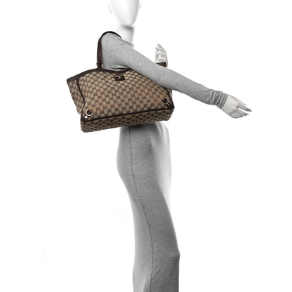 Gucci Monogram Large Abbey Tote Dark Brown 2 of 11