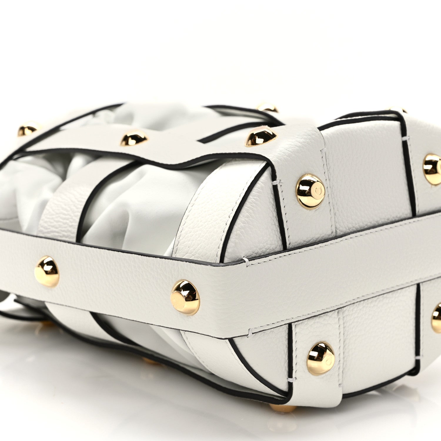 Salvatore Ferragamo Calfskin Cage Bag White 8 of 9