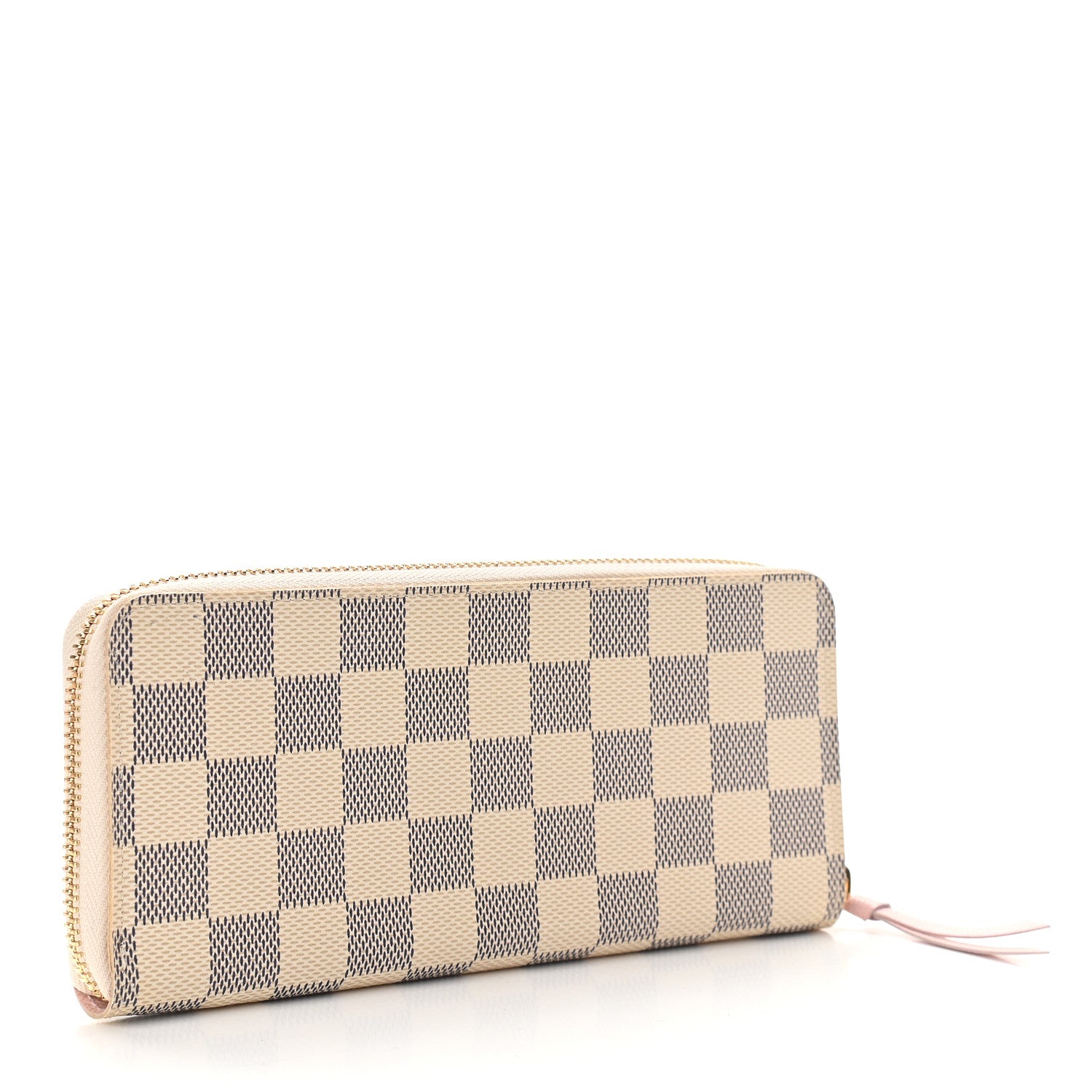 Louis Vuitton Damier Azur Clemence Wallet Rose Ballerine 3 of 9