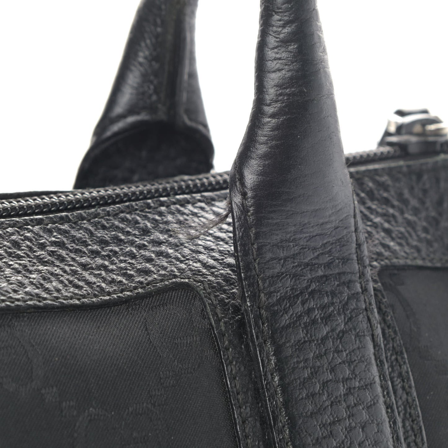 Nylon Monogram Tote Bag Black