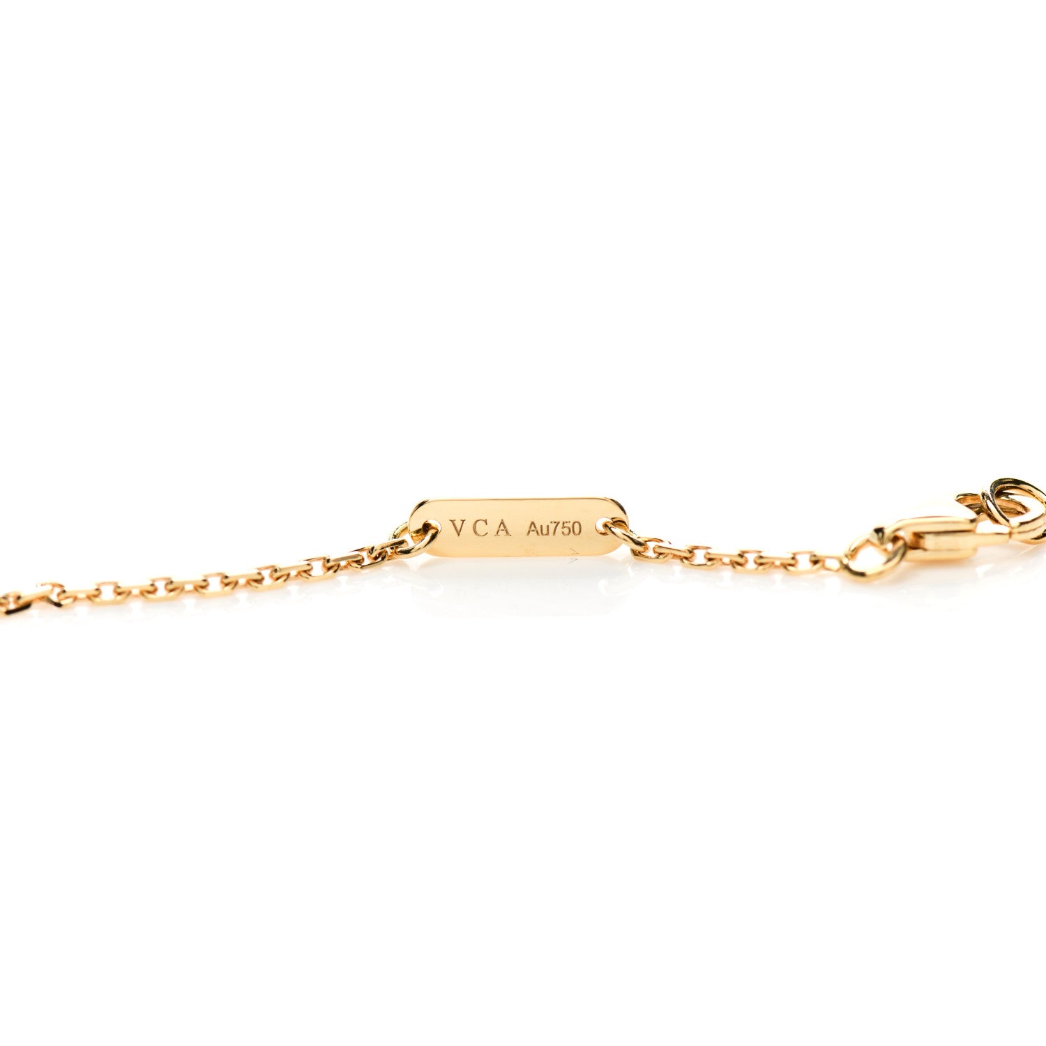 Van Cleef & Arpels 18K Yellow Gold Black Onyx Vintage Alhambra Pendant Necklace 5 of 5