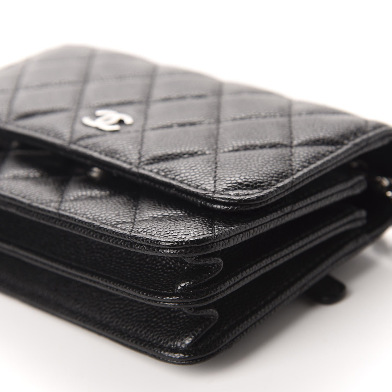 Chanel Caviar Quilted Mini Wallet On Chain WOC Black 7 of 11